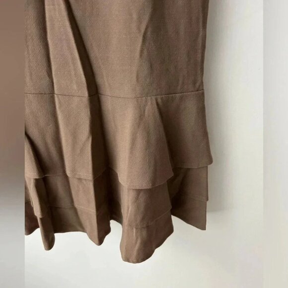 Vintage wool high waist ruffle hem pencil skirt made in France - Picture 5 of 12